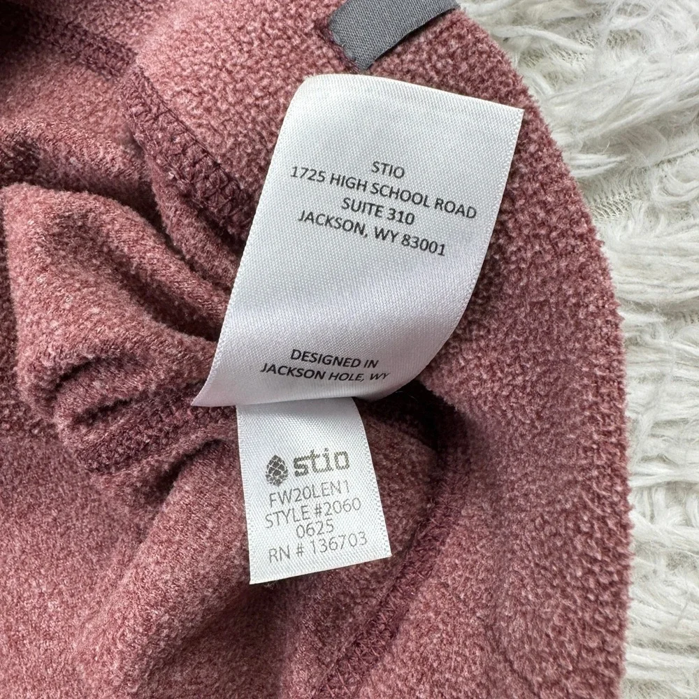 Stio Sweater Mens Large Burgundy Turpin Fleece Lightweight Crewneck Sweatshirt L - Picture 5 of 10